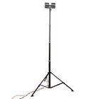4.2m Height Pneumatic Telescopic Mast Tower Light 4x50W LED lamps mounted with ground mounting tripod bracket