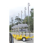 mobile solar trailer mounted lockable telescoping pneumatic mast aluminum mast 4.5m height