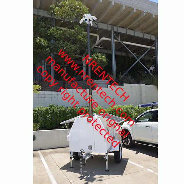4.5m lockable pneumatic telescopic CCTV mast pick up trailer mounted for mobile security services