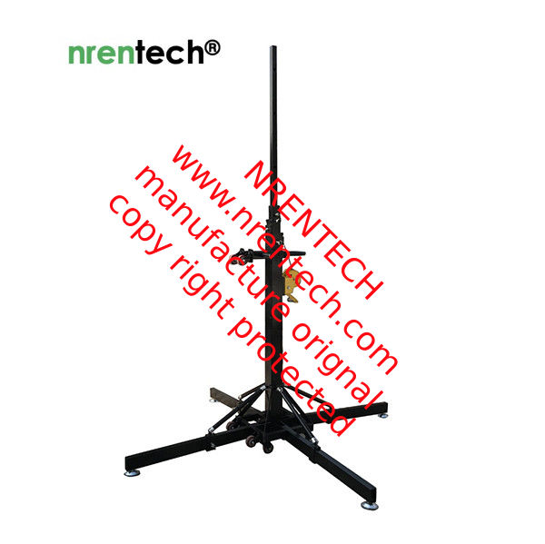 5.5m iron materials telescopic mast with mobile quadpod brackets with wheels