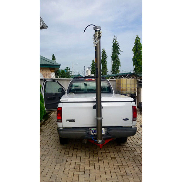 4.5m lockable telescoping pneumatic CCTV mast for mobile security services