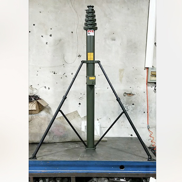 10m manual crank winch telescopic mast/ push telescoping mast/ aluminum