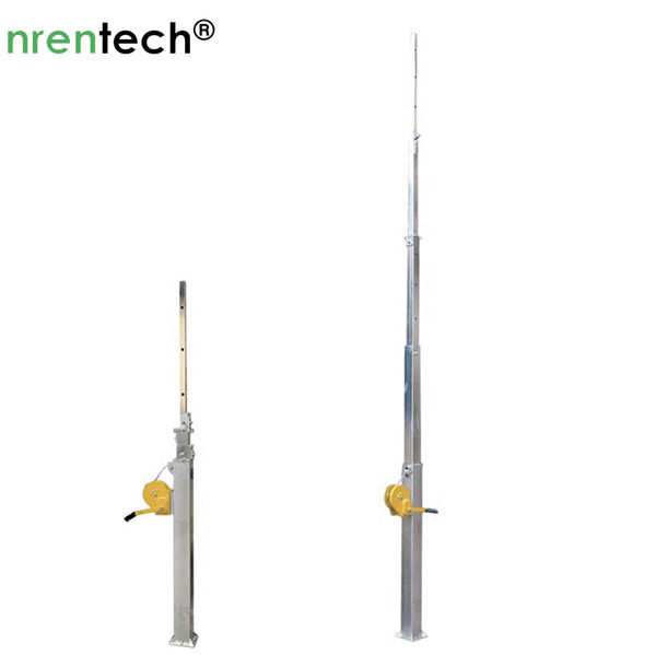 galvanized telescopic mast 6m extended/ 1.75m retracted/ 50kg payloads- NR-G1750-6000