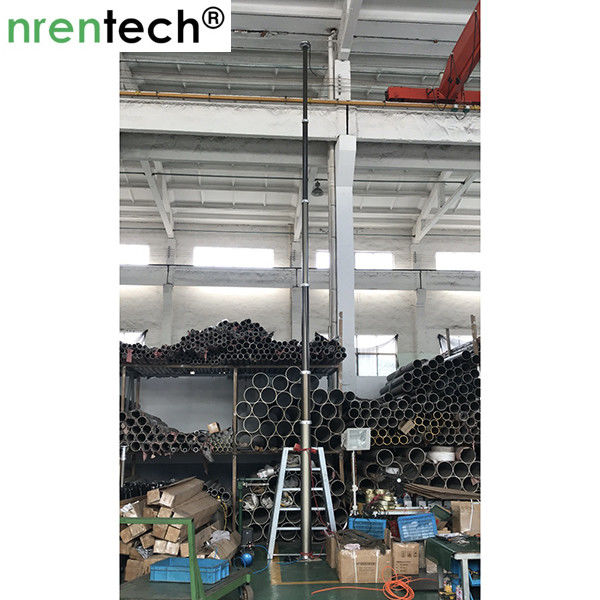 9m lighting pneumatic telescopic mast/ inside wires/  pneumatic lifting/ 50kg payloads/ 2.2m retraction