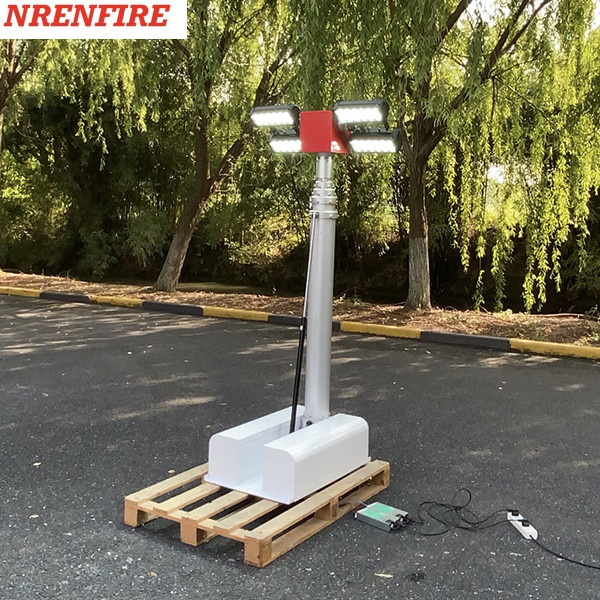 4x120W LED lamps mounted roof mast light 4.5m pneumatic telescopic mast