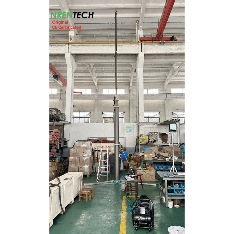 15m Pneumatic Telescopic Mast for Antenna Masts and Towers 2.8m Closed Height-30kg Payloads