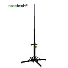 5.5m iron materials telescopic mast with mobile quadpod brackets with wheels