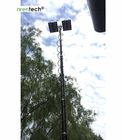 12m pneumatic telescopic mast lighting tower 6x120W LED mounted for fire tender lighting tower