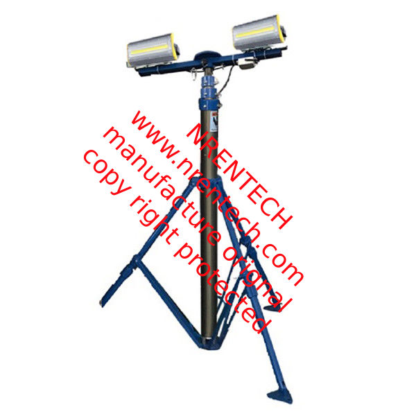 4.2m pneumatic telescopic mast lighting tower-ground mounting tripod lighting tower-2x50W LED
