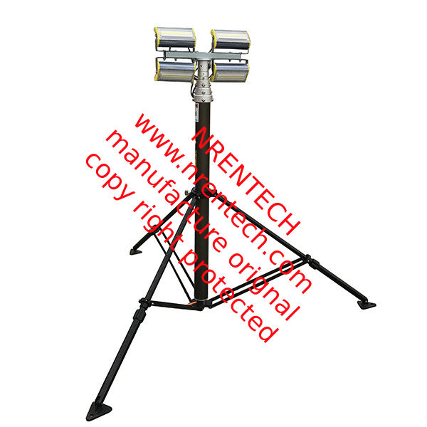 4.2m tripod mounted pneumatic telescopic mast tower light-4x120W LED lamps