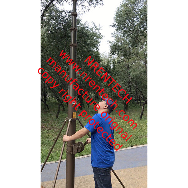 10m manual crank lifting telescopic mast-aluminum materials-telescoping mast-antenna mast
