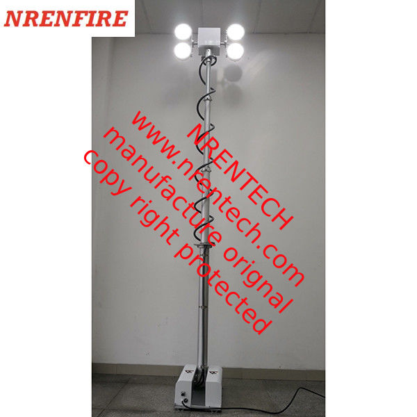 2.5m pneumatic telescopic mast light tower foldable and roof mounted 4x60W LED, telescoping mast tower light, night scan