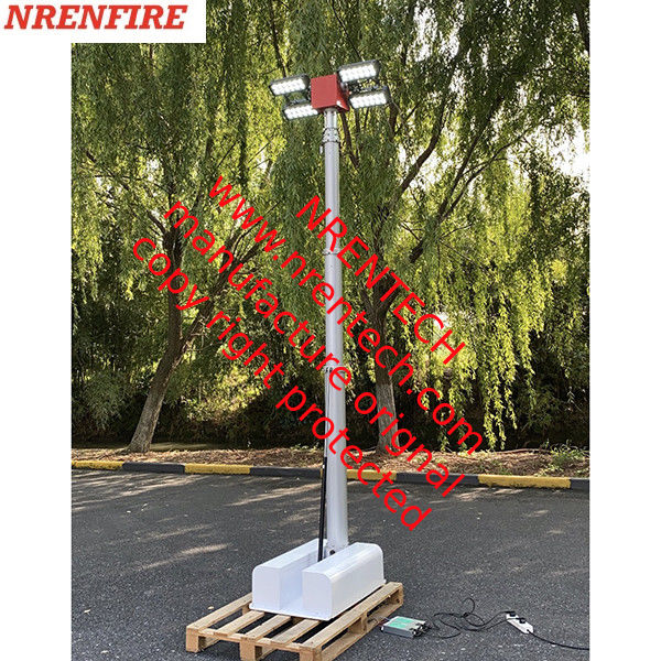 4x120W LED lamps mounted roof mast light 4.5m pneumatic telescopic mast, vehicle roof mount mast light tower